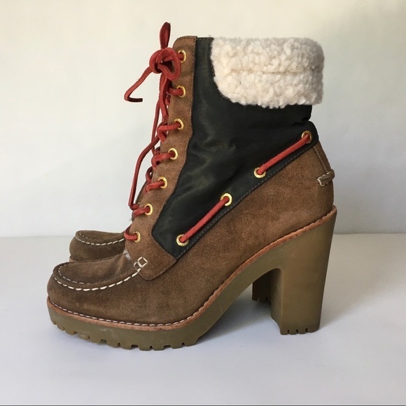 Sperry faux suded bootie shoes brown - Picture 4 of 5